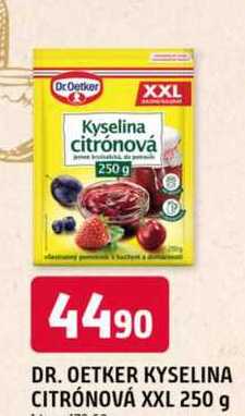 Dr. Oetker Kyselina citrónová 250g
