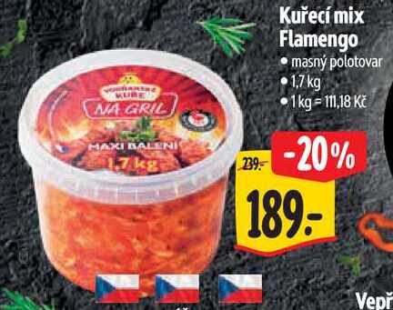 Kuřecí mix Flamengo, 1,7 kg