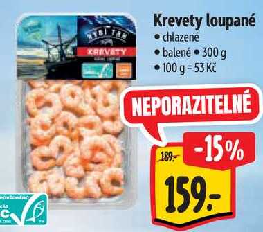 Krevety loupané, 300 g