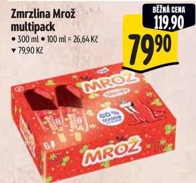 Zmrzlina Mrož multipack, 300 ml