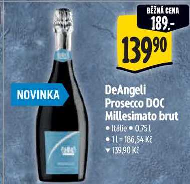 DeAngeli Prosecco DOC Millesimato brut, 0,75 l