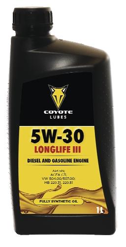 Motorový olej Coyote Lubes, 1 l