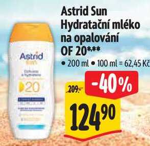 Astrid Sun Hydratační mléko na opalování OF 20, 200 ml 