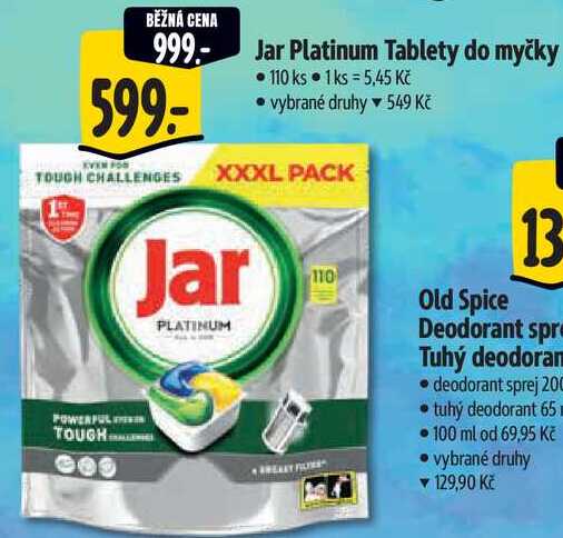 Jar Platinum Tablety do myčky, 110 ks 