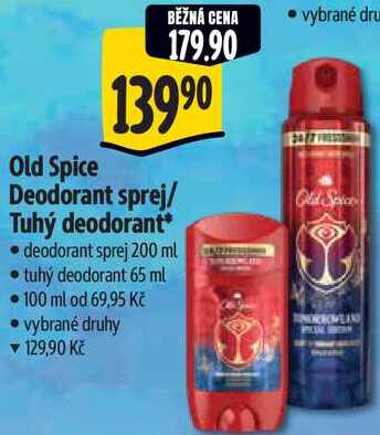 Old Spice Deodorant sprej/Tuhý deodorant, deodorant sprej 200 ml, tuhý deodorant 65 ml  