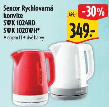 Sencor Rychlovarná konvice SWK 1024RD SWK 1020WH* 