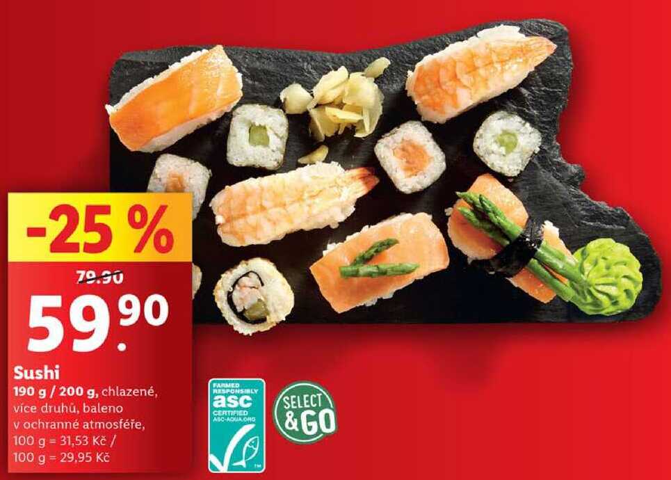Sushi, 190 g/200 g