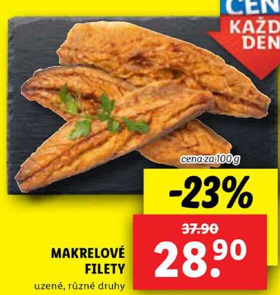 MAKRELOVÉ FILETY, cena za 100 g 