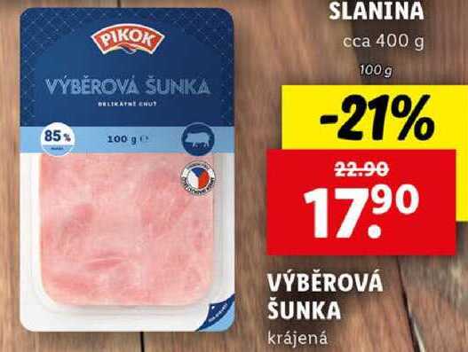 VÝBĚROVÁ ŠUNKA, 100 g
