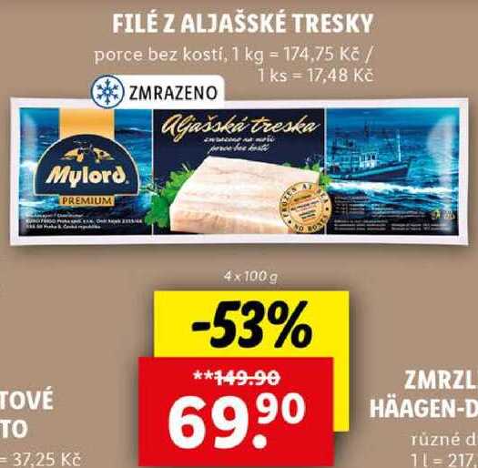 FILÉ Z ALJAŠSKÉ TRESKY, 4x 100 g