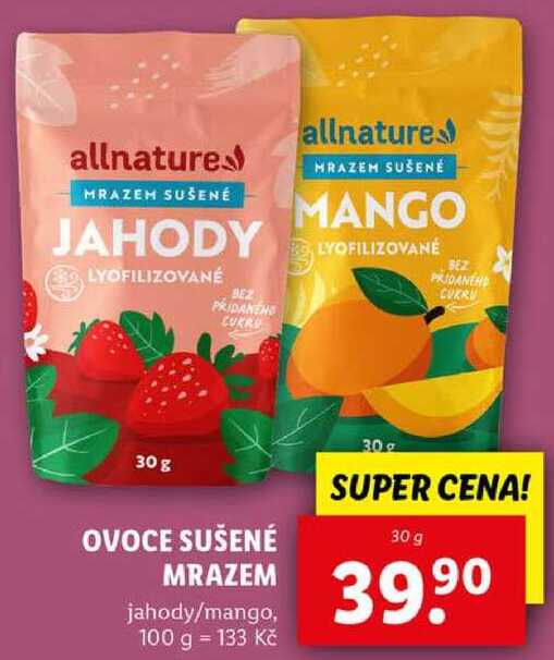 OVOCE SUŠENÉ MRAZEM, 30 g