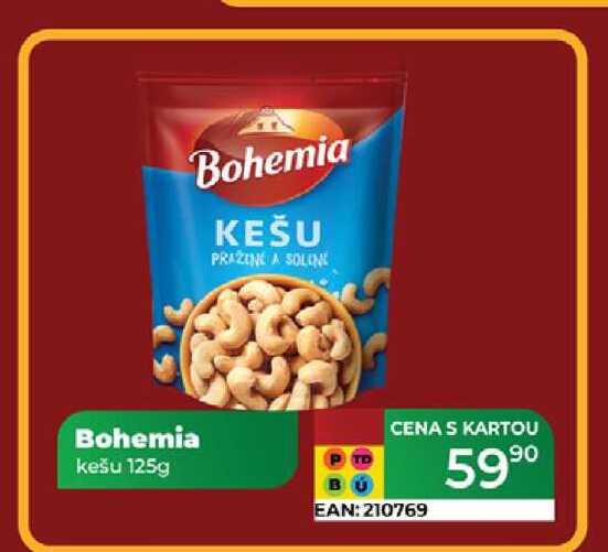 Bohemia kešu 125g  