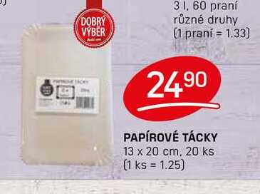 PAPÍROVÉ TÁCKY 13 x 20 cm, 20 ks