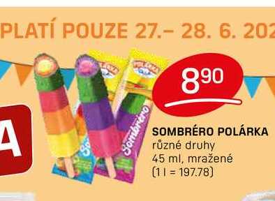 SOMBRERO POLÁRKA různé druhy 45 ml, mražené
