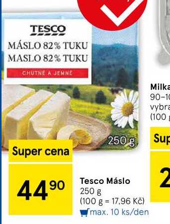 Tesco Máslo, 250 g  