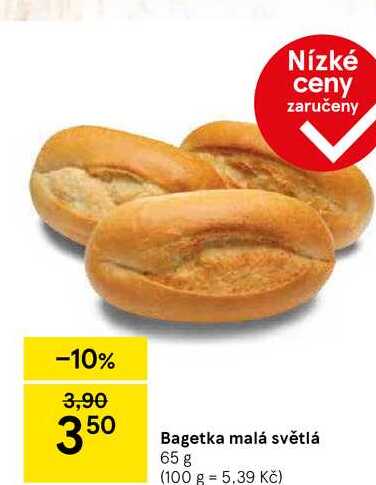 Bagetka malá světlá, 65 g 