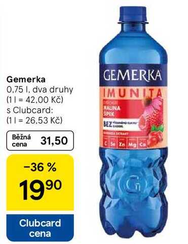Gemerka, 0.75 l, dva druhy 