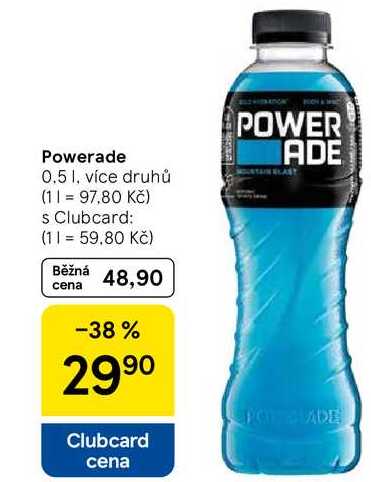 Powerade, 0.5 I, více druhů 