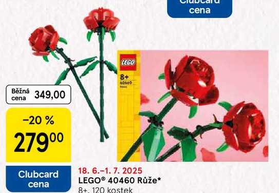 LEGO® 40460 Růže* 8+, 120 kostek  