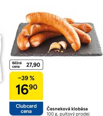 Česneková klobása, 100 g