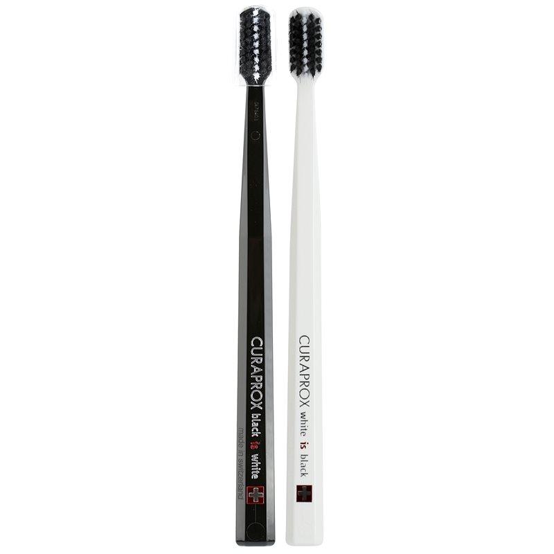 Curaprox Black is White zubní kartáčky ultra soft Black & White 2 ks