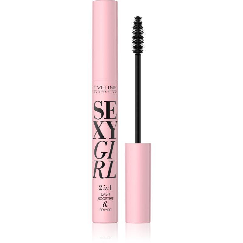 Eveline Cosmetics Sexy Girl báze na řasy s vyživujícím účinkem 2 v 1 Black 10 ml