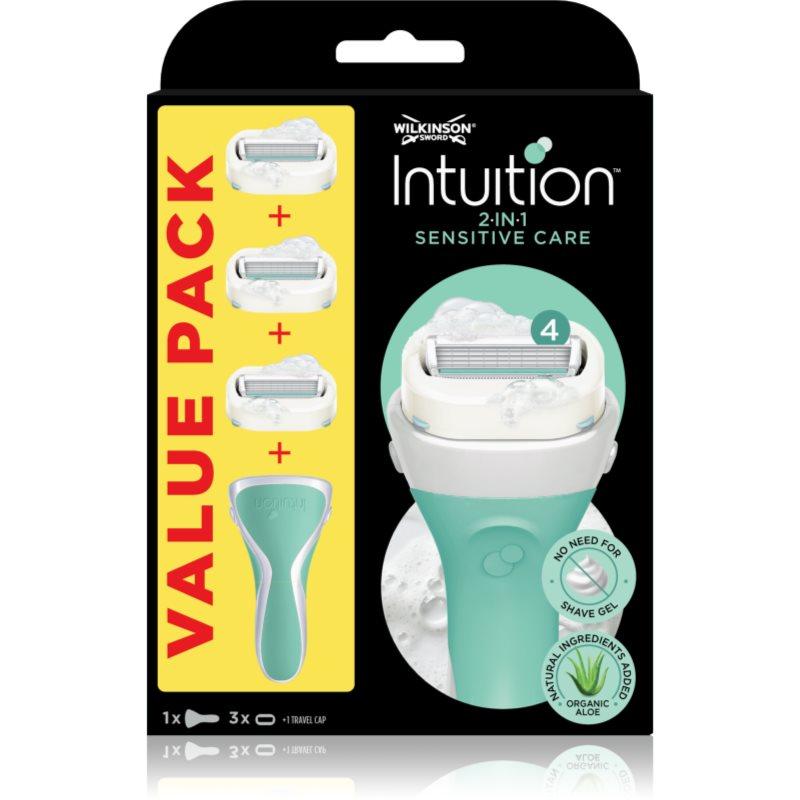 Wilkinson Sword Intuition 2 in 1 Sensitive Care holicí strojek + náhradní hlavice 5 ks
