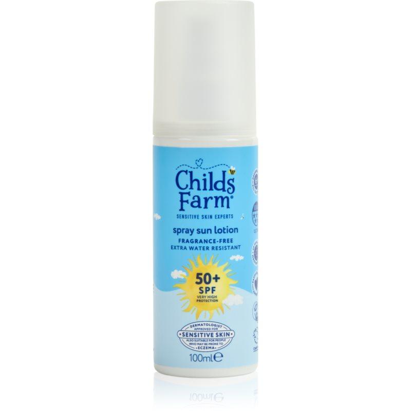 Childs Farm Suncare Sun Spray dětský sprej na opalování SPF 50+ bez parfemace 100 ml