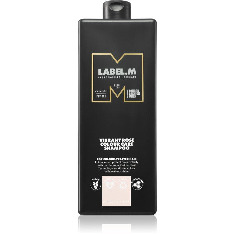 label.m Vibrant Rose Colour Care Shampoo hydratační šampon pro barvené a melírované vlasy 1000 ml