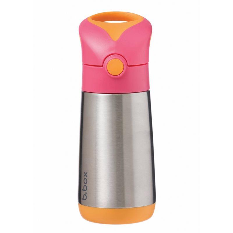 B.Box Thermos termoska s brčkem Pink Orange 350 ml