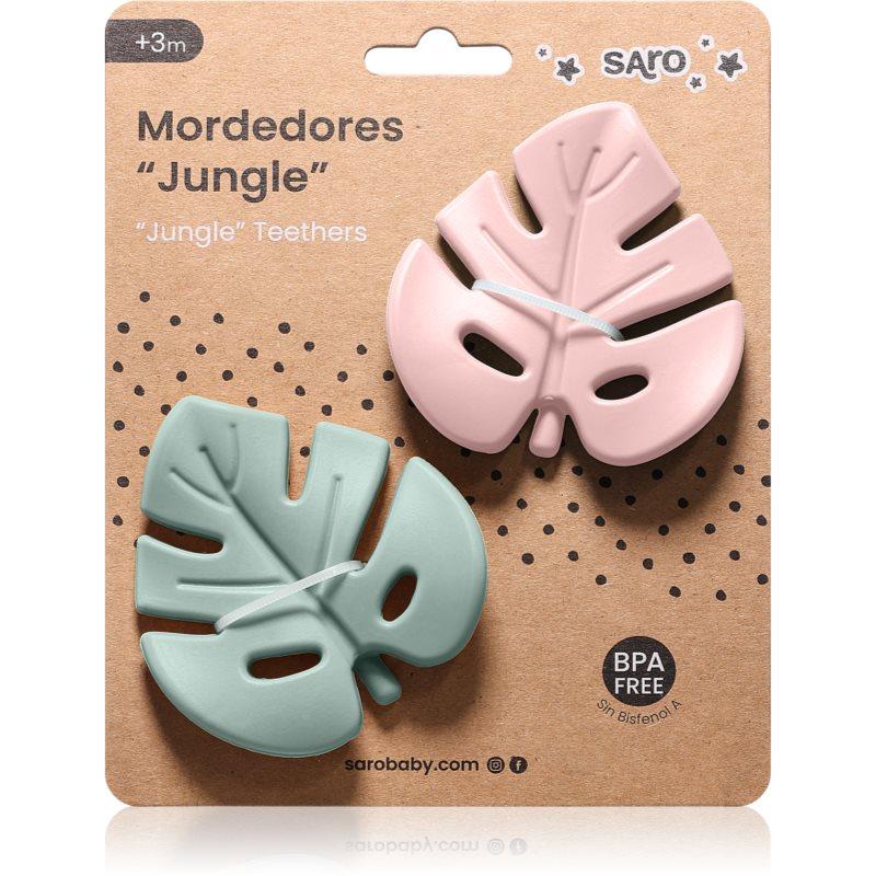 Saro Baby Jungle kousátko Mint/Blossom 2 ks