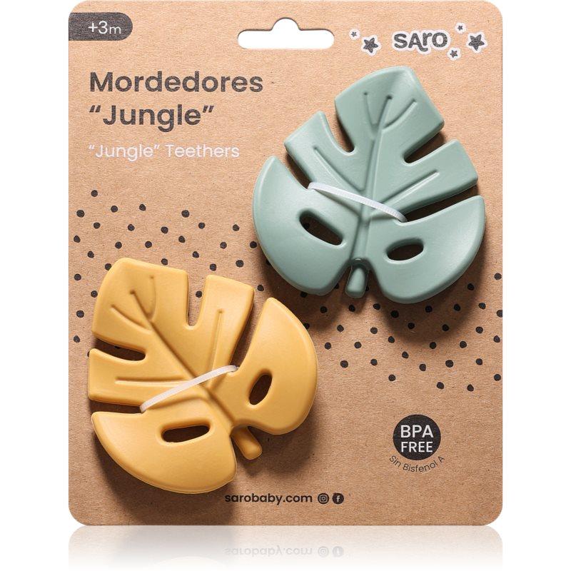 Saro Baby Jungle kousátko Mint/Mustard 2 ks
