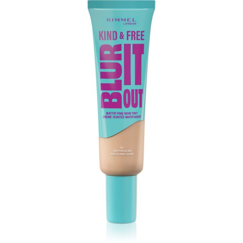 Rimmel Kind & Free Blur It Out lehký hydratační make-up odstín 001 Fair Porcelain 30 ml
