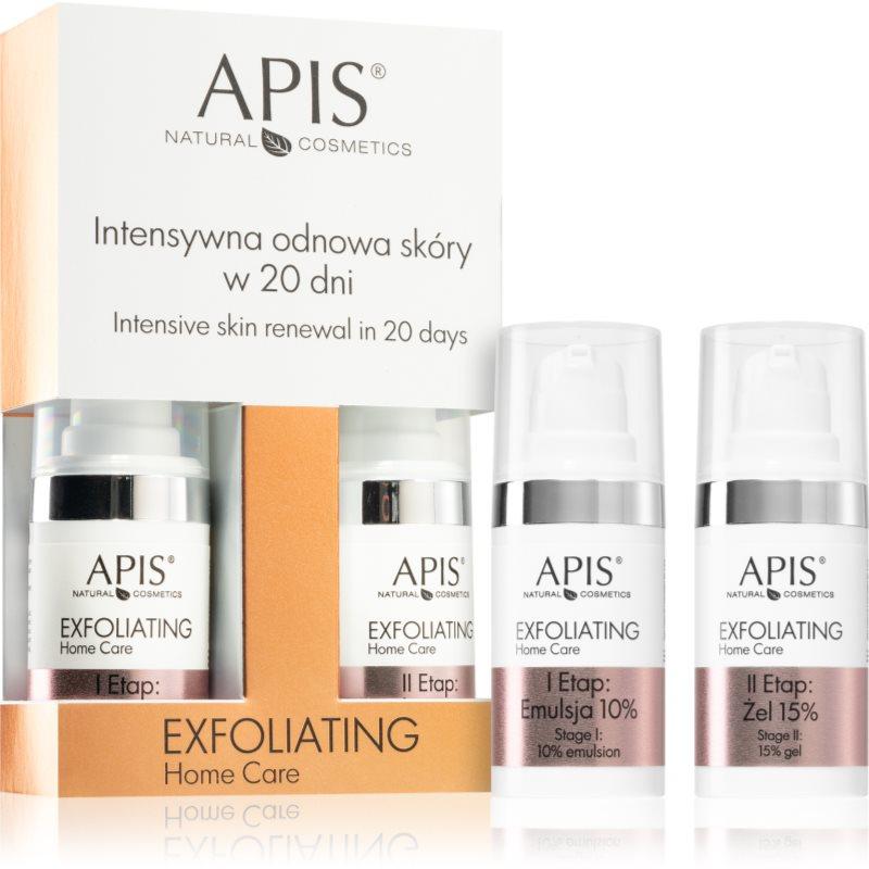 Apis Natural Cosmetics Exfoliation Home Care sada pro intenzivní obnovení a vypnutí pleti 2x15 ml