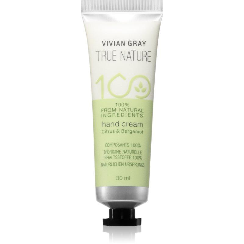Vivian Gray True Nature Citrus & Bergamot hydratační krém na ruce 30 ml