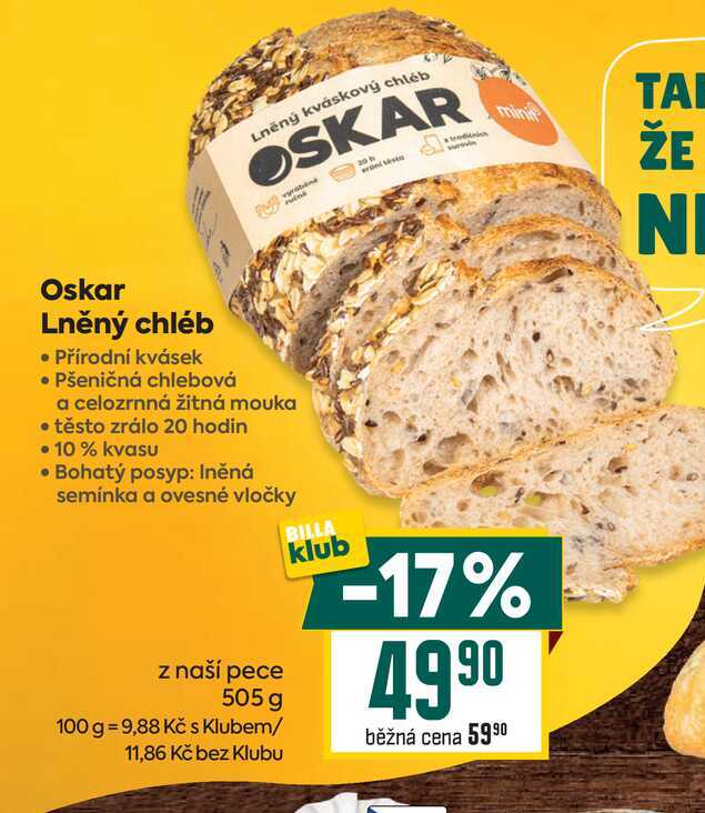 Oskar Lněný chléb 505g