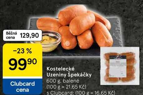 Kostelecké Uzeniny Špekáčky, 600 g, balené 