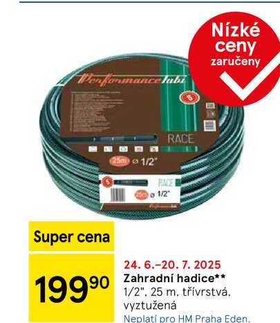 Zahradní hadice 1/2", 25 m, třívrstvá 