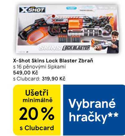 X-Shot Skins Lock Blaster Zbraň s 16 pěnovými šipkami 