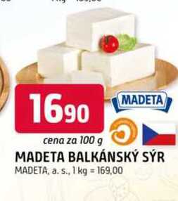 Madeta Balkánský sýr 100g, vybrané druhy