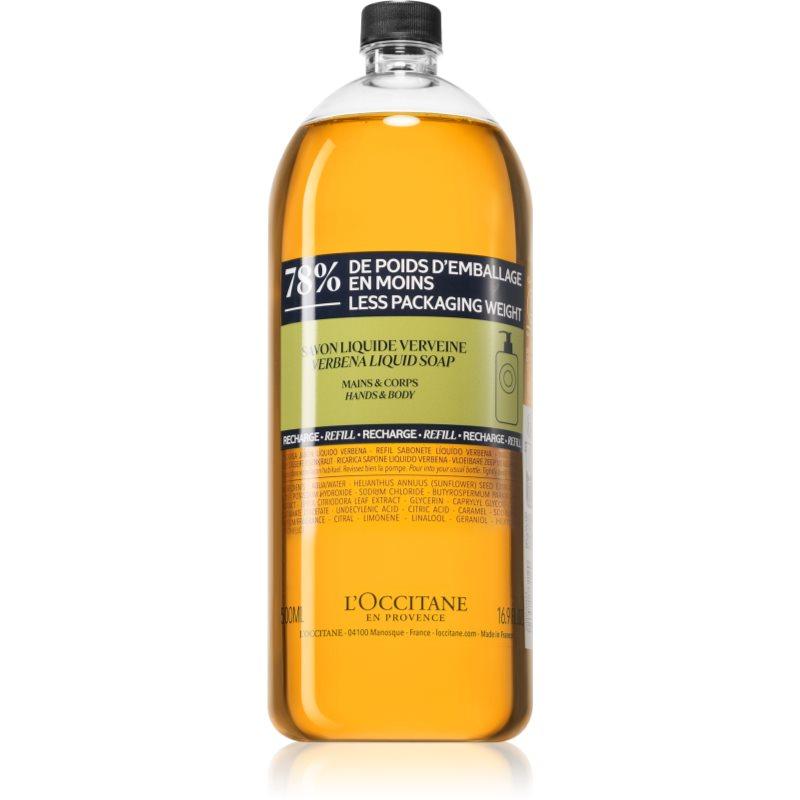 L’Occitane Shea Verbena tekuté mýdlo na ruce s bambuckým máslem Refill 500 ml