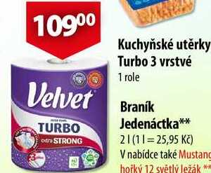 Kuchyňské utěrky Turbo 3 vrstvé, 1 role  