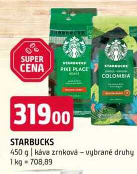 Starbucks 450 g káva zrnková vybrané druhy 
