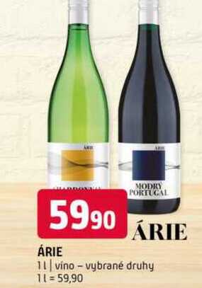 ÁRIE 1l vino vybrané druhy
