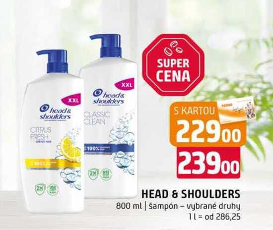 Head & Shoulders šampon 800ml, vybrané druhy