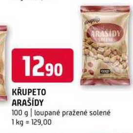 Křupeto arašídy 100 g loupané pražené solené