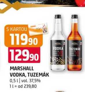 Marshall vodka tuzemák 0,5l vol. 37,5% 