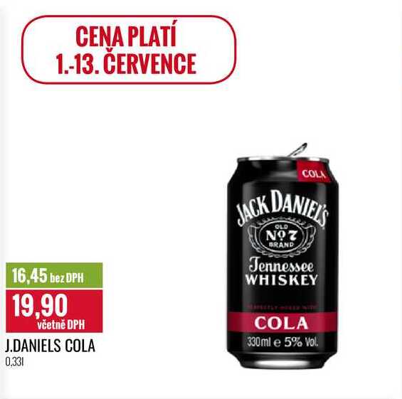 J.DANIELS COLA 0,33l