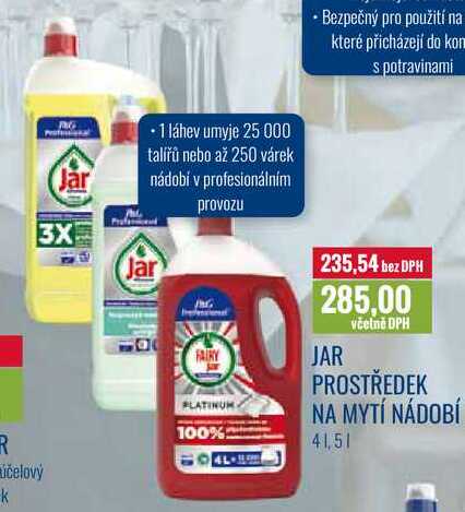 JAR PROSTŘEDEK NA MYTÍ NÁDOBÍ 4l, 5l