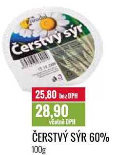 ČERSTVÝ SÝR 60% 100g 